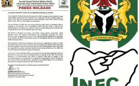 Alleged Accreditation Data Manipulation: INEC Refutes Reports