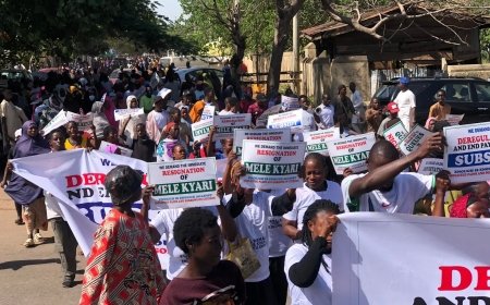 Hardship: Mass protest hits Abuja as Nigerians decry fuel crisis, inflation woes
