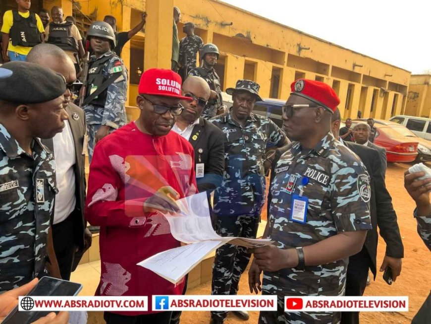 CP Orutugu Takes Governor Soludo On Facility Assessment Tour Of Rapid Response Squad