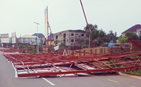 Anambra Govt House Barricade Collapses 6 Months After Commissioning by President Tinubu